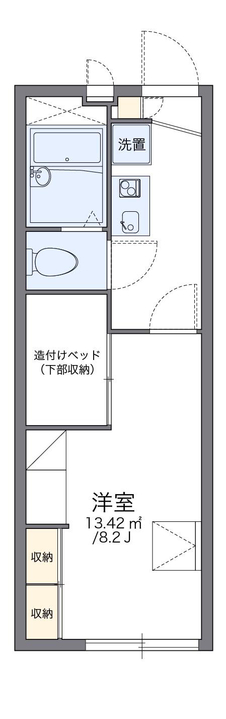 レオパレスクレイン(1K/1階)の間取り写真