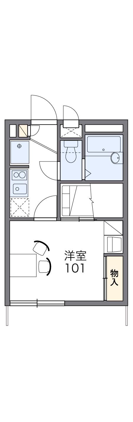 レオパレスNATSU(1K/2階)の間取り写真