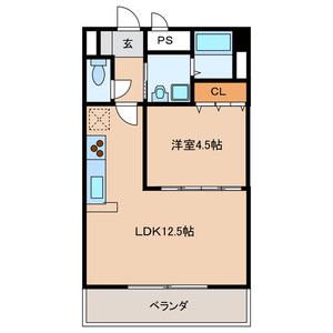 E.POPULARⅡ(1LDK/3階)の間取り写真