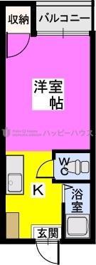 アメニティ仲畑(1K/1階)の間取り写真