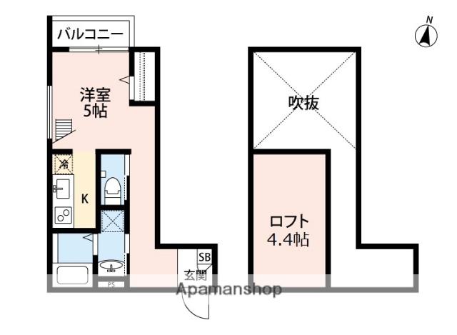 コンフォルテ二日市(1K/1階)の間取り写真