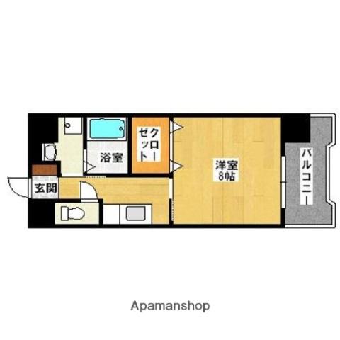 ARK鳥栖(1K/3階)の間取り写真