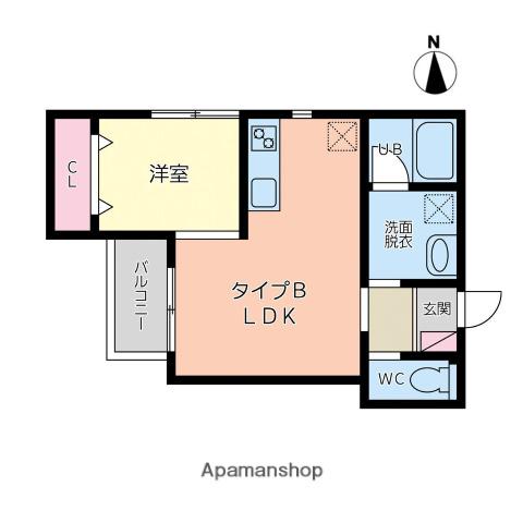 グランエルド(1LDK/1階)の間取り写真