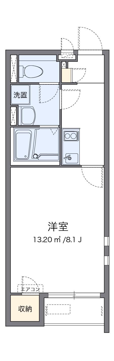 クレイノTⅣ(1K/1階)の間取り写真