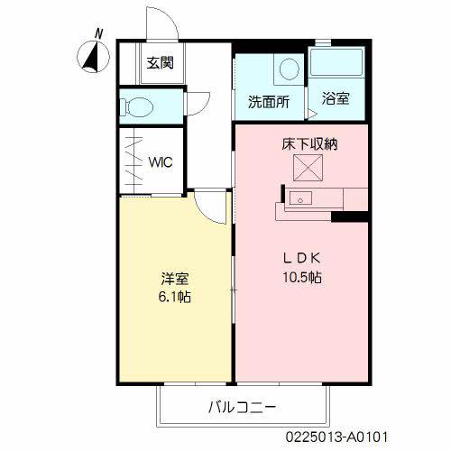 カサディモカ(1LDK/1階)の間取り写真
