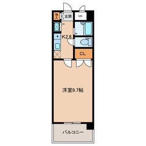 エルパラシオ(1K/4階)の間取り写真