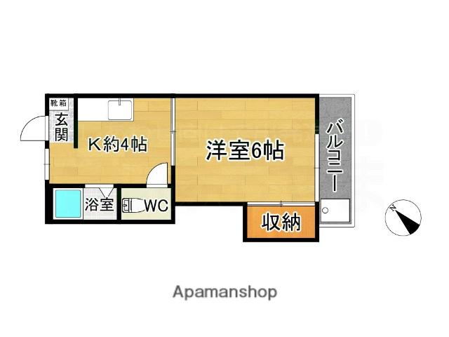 シティコート(1K/2階)の間取り写真