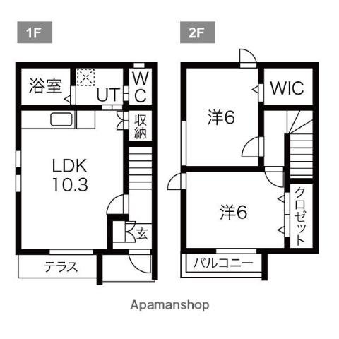 サクラメント(2LDK)の間取り写真