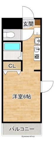 大保ハイツ(ワンルーム/4階)の間取り写真