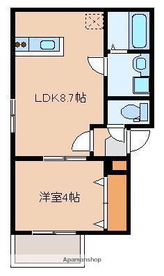 ハレクラニ基山(1LDK/1階)の間取り写真