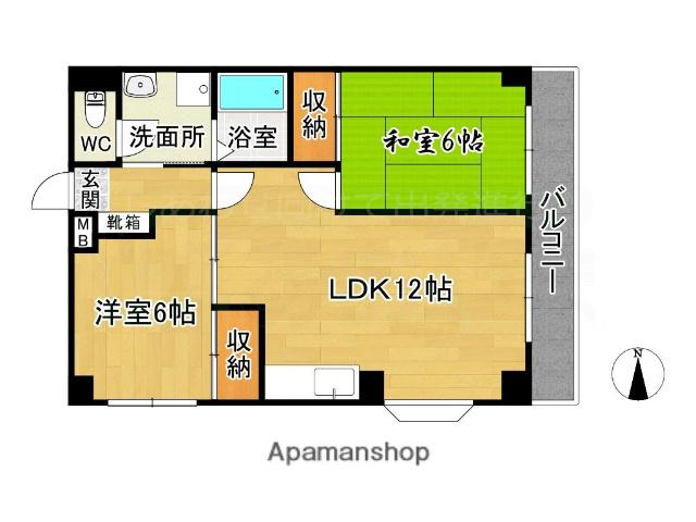 フォレストファミリー96(2LDK/4階)の間取り写真