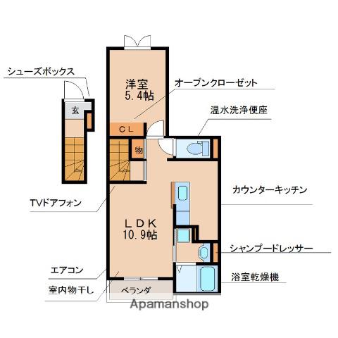 プレシャス蔵上Ⅱ(1LDK/2階)の間取り写真