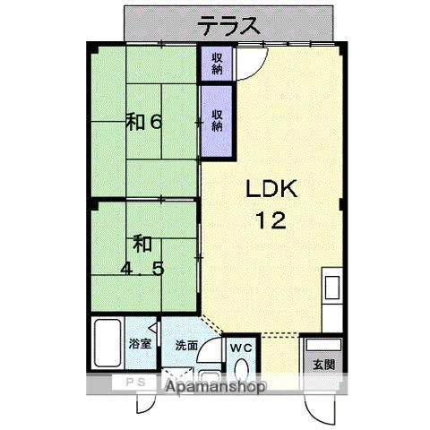 コーポ中島(3DK/1階)の間取り写真