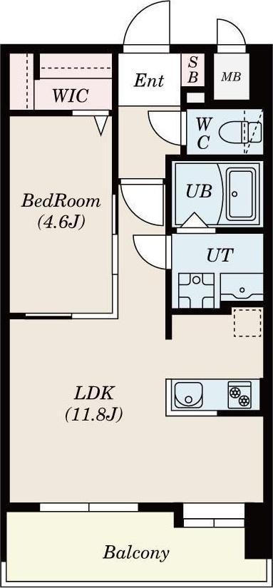 SーRESIDENCE六ツ門ABRイーストⅠ(1LDK/10階)の間取り写真
