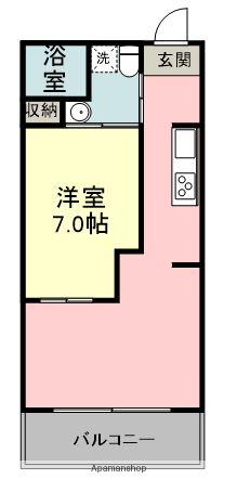 ラフテル小郡(1LDK/1階)の間取り写真