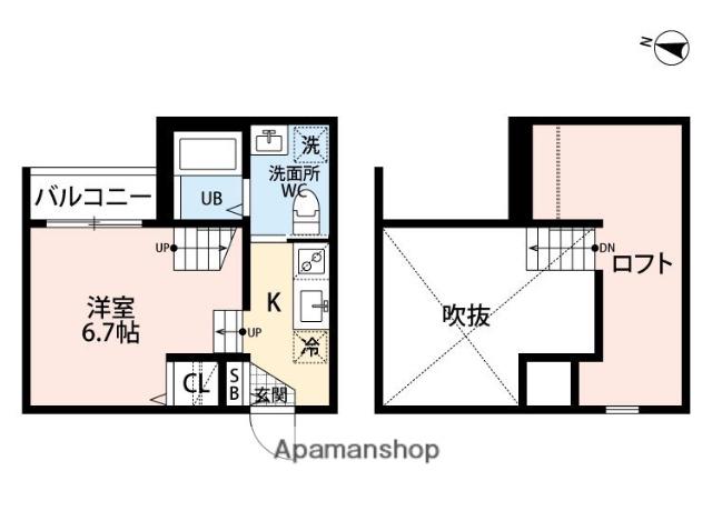 ヴァンクール二日市(ワンルーム/1階)の間取り写真