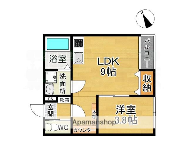 STORIA筑紫(1LDK/2階)の間取り写真