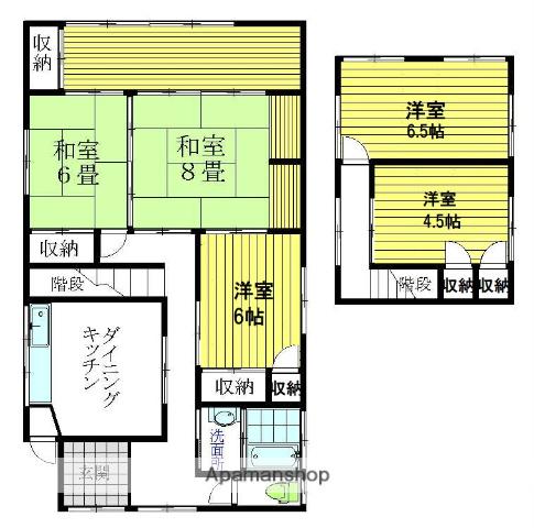 甘木鉄道 甘木駅(甘木鉄道) 徒歩26分 2階建 築52年(5DK)の間取り写真