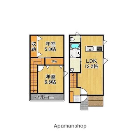 マイプレイス筑紫(2LDK/1階)の間取り写真