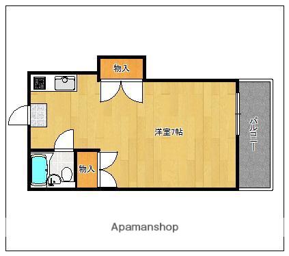 パルル緑台第1(ワンルーム/3階)の間取り写真