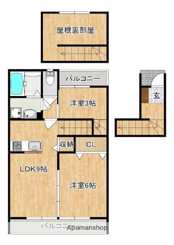 グランオペラ(2LDK/2階)の間取り写真