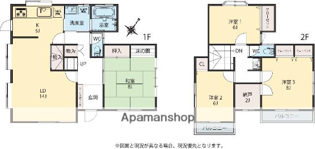 鹿児島本線 水城駅 徒歩30分 2階建 築32年(4SLDK)の間取り写真