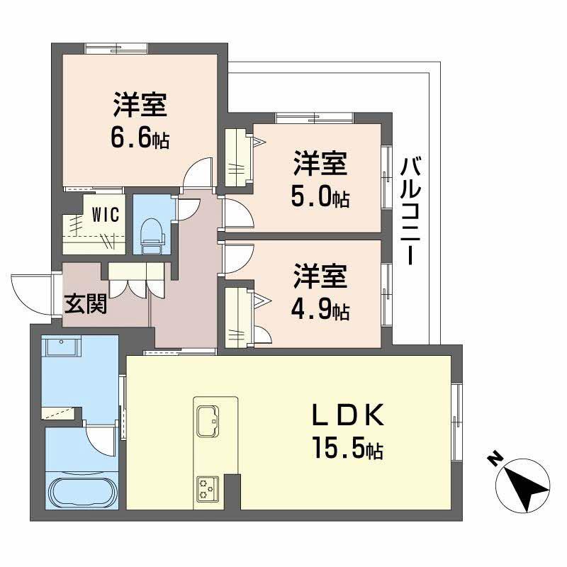 ボヤージュ春日(3LDK/2階)の間取り写真