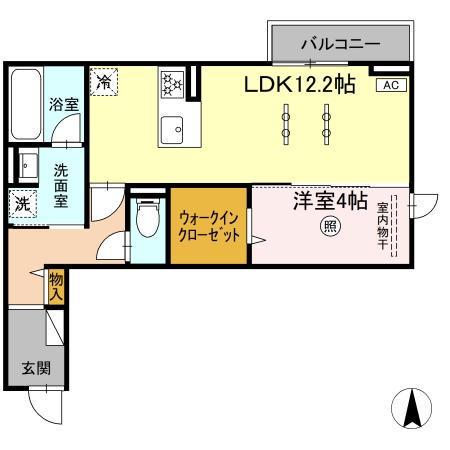 グラジオ(1LDK/2階)の間取り写真