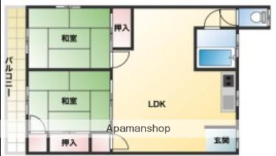 フォーサイト桜台 SOCIAL HOUSE(2DK/2階)の間取り写真