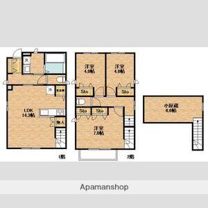西鉄天神大牟田線 下大利駅 徒歩3分 2階建 新築(3LDK)の間取り写真