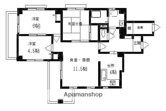 アンジェリーク田原(3LDK/4階)の間取り写真