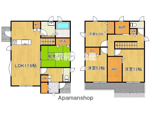 西鉄天神大牟田線 三国が丘駅 徒歩9分 2階建 築3年(4SLDK)の間取り写真