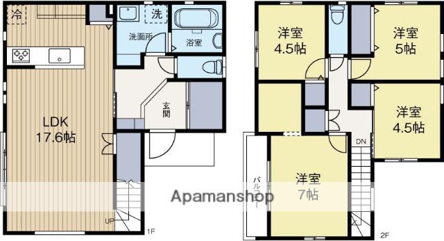 鹿児島本線 都府楼南駅 徒歩20分 2階建 築1年(4LDK)の間取り写真