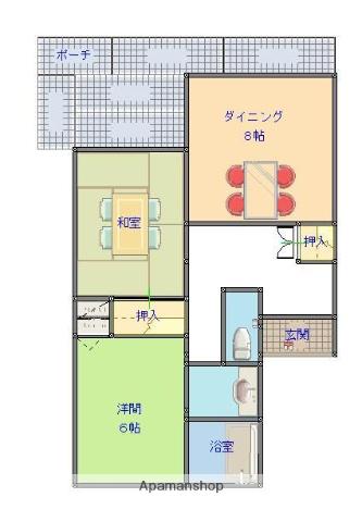 サンハウス(2DK/1階)の間取り写真