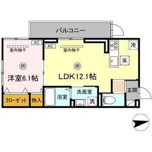 ロイヤルタウン田代外町(1LDK/2階)の間取り写真