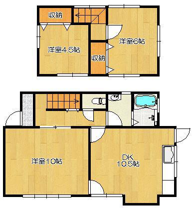 筑豊本線 筑前山家駅 徒歩16分 1階建 築42年(3DK)の間取り写真