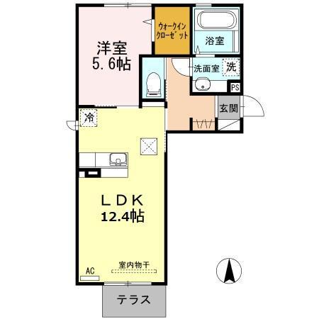 サンブリッジI番館(1LDK/1階)の間取り写真