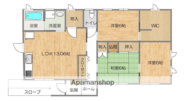 筑豊本線 原田駅(福岡) 徒歩15分 2階建 築12年(3SLDK)の間取り写真