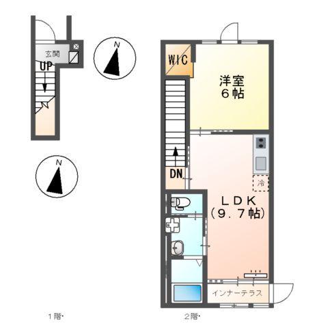 アパート 500640(1LDK/2階)の間取り写真