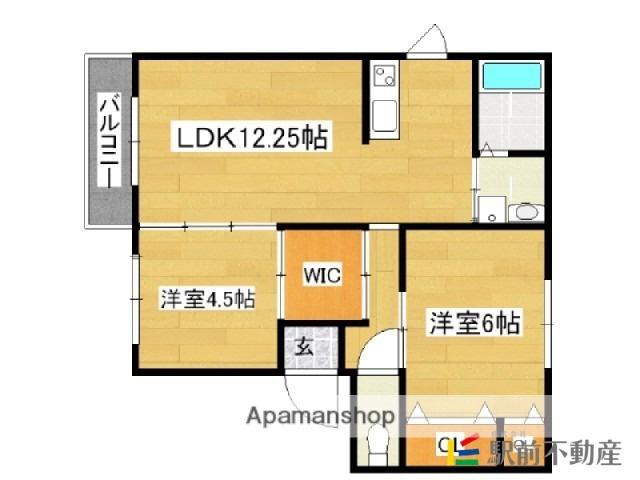 コンフォート恵比寿(2LDK/2階)の間取り写真