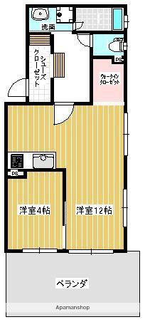 エリーナサクラガーデン(1LDK/1階)の間取り写真