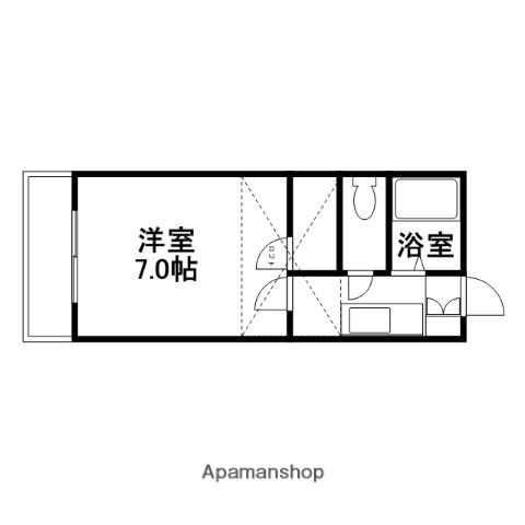 TULSIⅡトゥルシー(1K/2階)の間取り写真