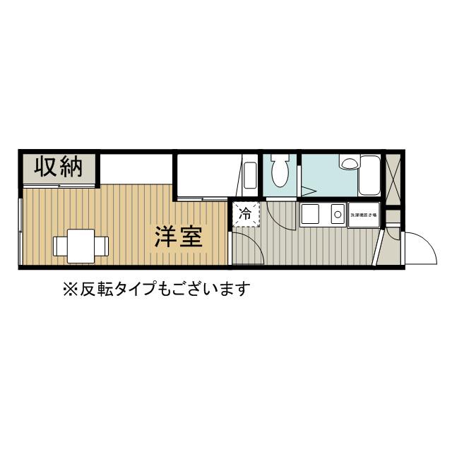 レオパレス瀬高C(1K/1階)の間取り写真