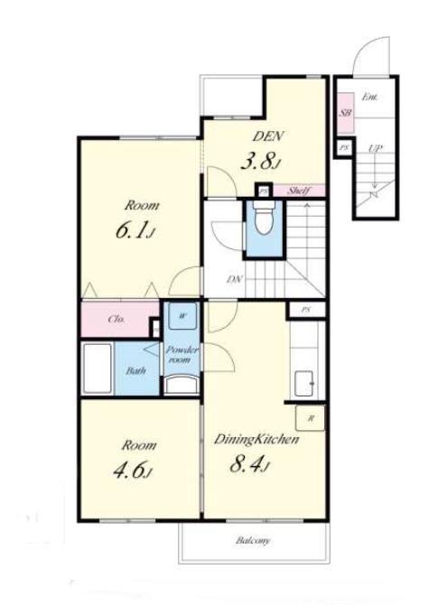 エスポワール(2SLDK/2階)の間取り写真