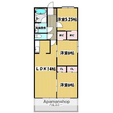 マリモⅡBLD(3LDK/1階)の間取り写真