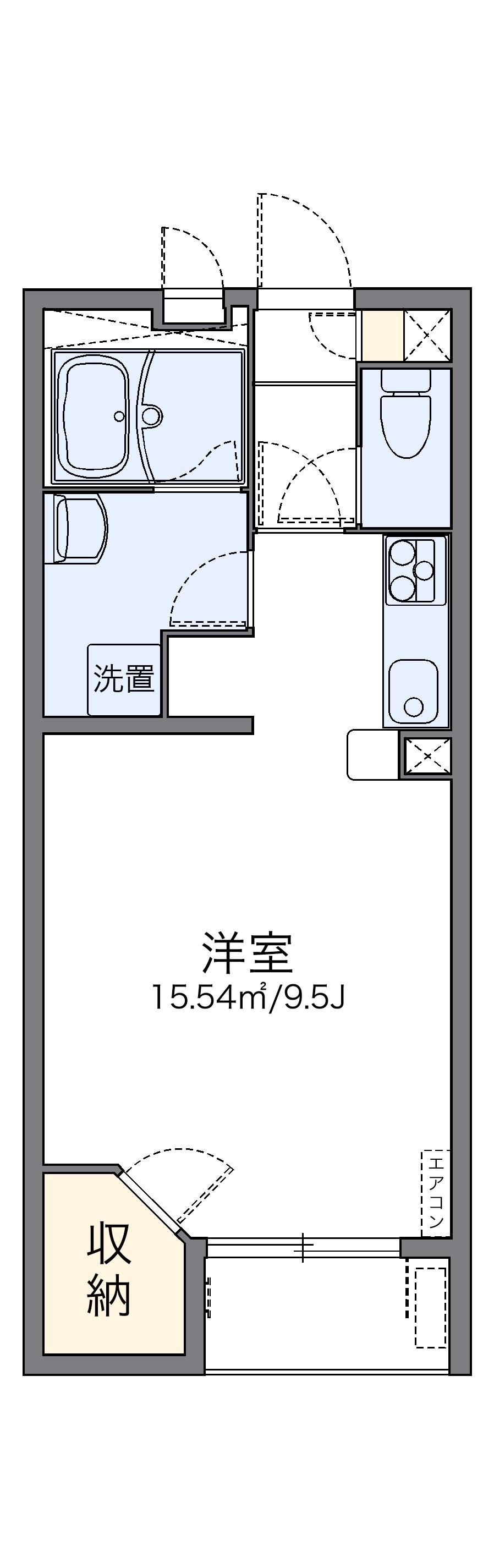 レオネクスト綾(1K/2階)の間取り写真