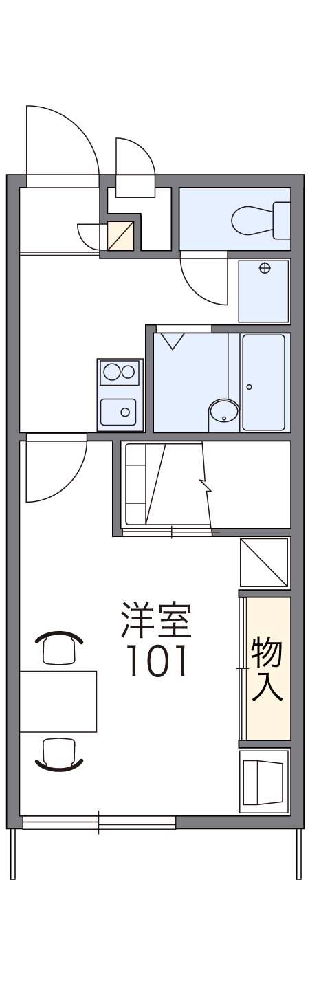 レオパレスMIYAMAEⅡ(1K/1階)の間取り写真
