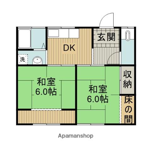 山田アパート(2K/1階)の間取り写真