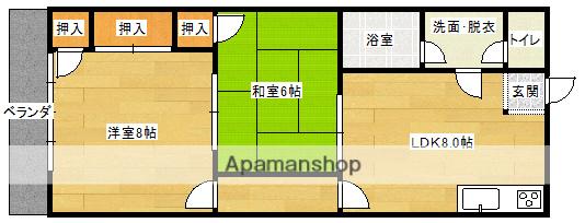 STコーポ(2LDK/3階)の間取り写真
