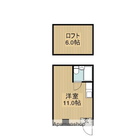 広川ローズマリー(ワンルーム/2階)の間取り写真